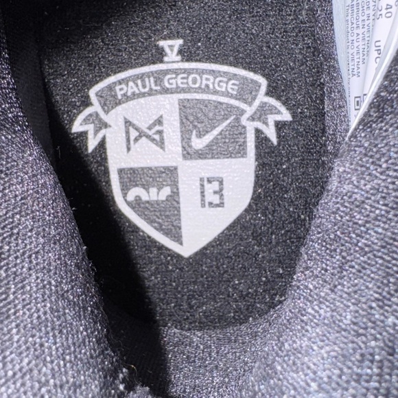 Nike Paul George PG5 Team Basketball Shoes Black/White Mens 7 DA7758 VGUC - Picture 7 of 9